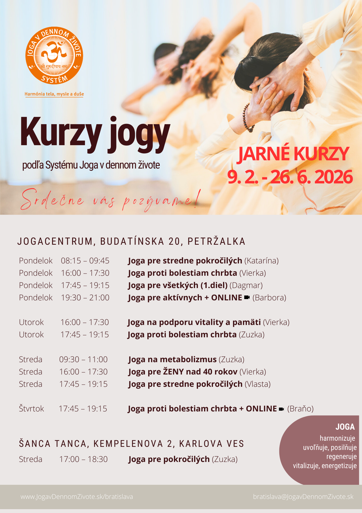 Kurzy jogy JAR 2026